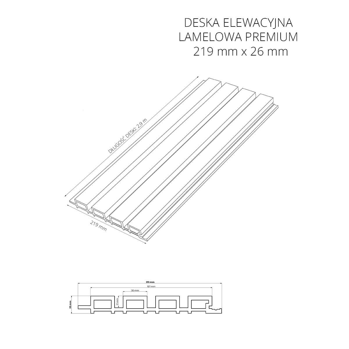 Deska Kompozytowa Lamelowa Premium 3D Walnut – dł. 2,9 m
