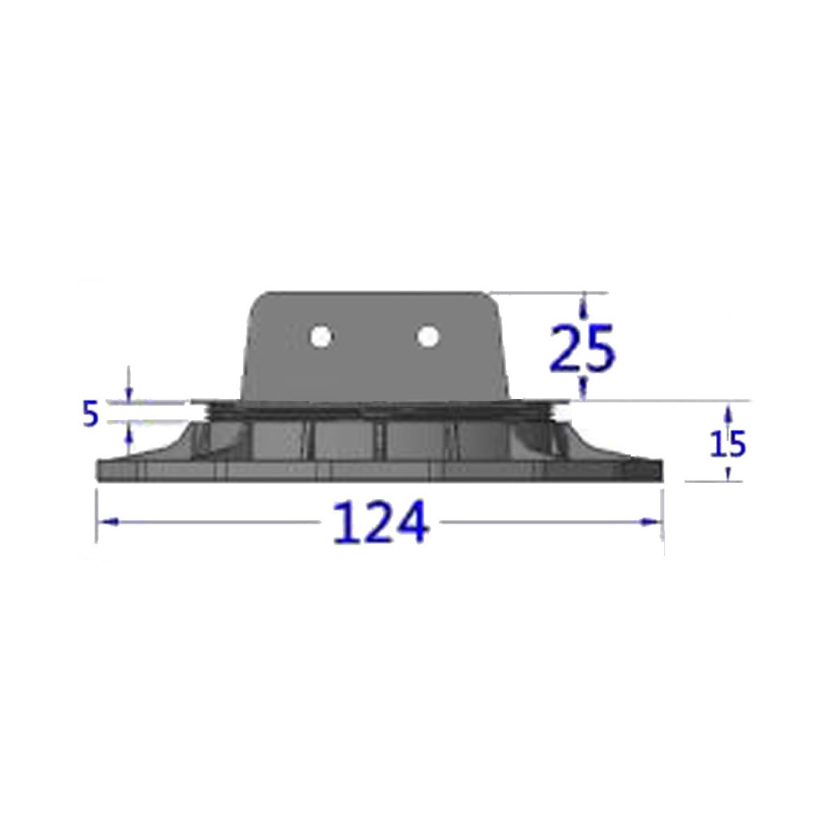 Wspornik Tarasowy Regulowany pod legar ETL 10-15 mm Wspornik Tarasowy Regulowany pod legar ETL 10-15 mm