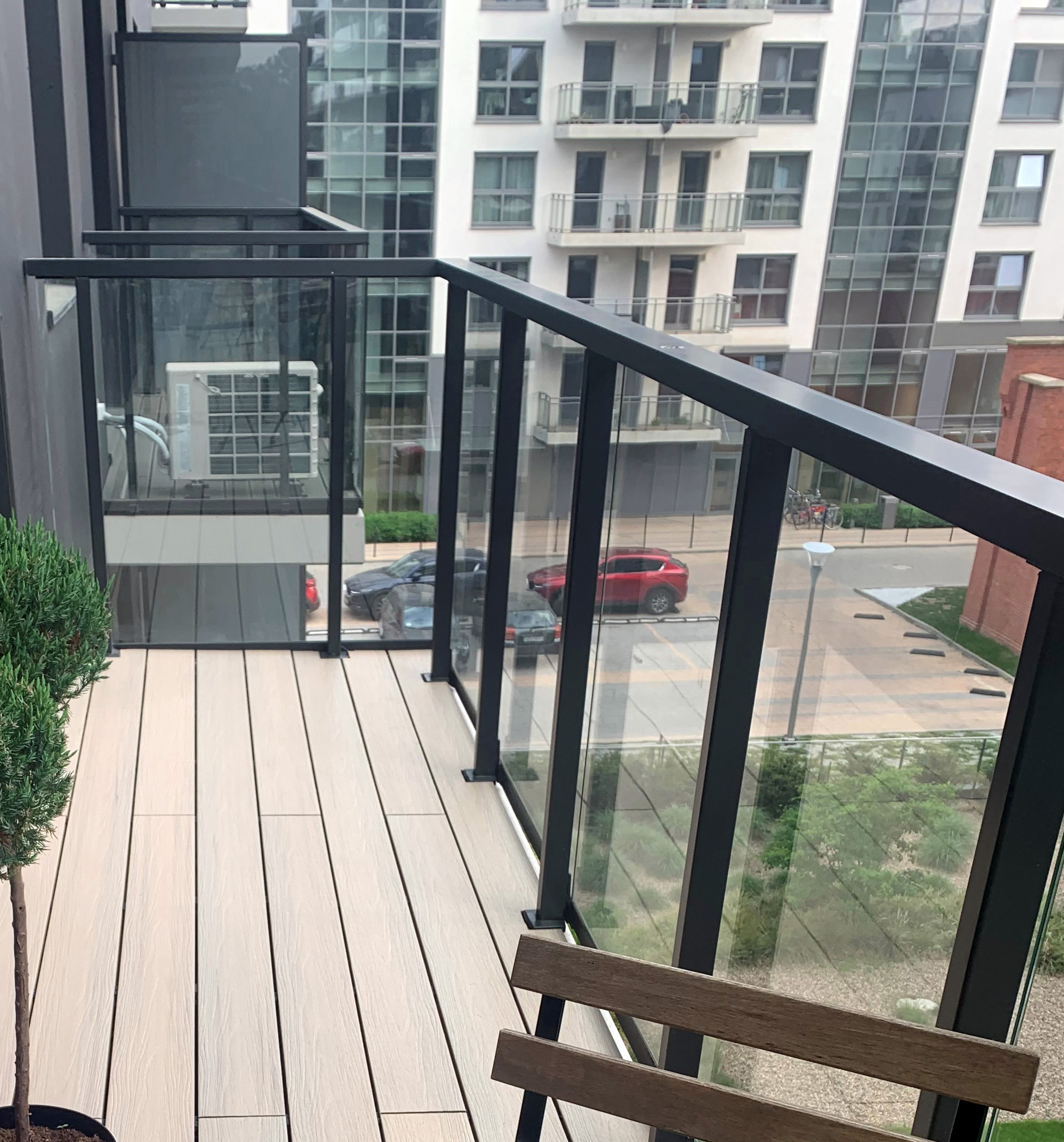 Balkon z deski kompozytowej Ecru Premium