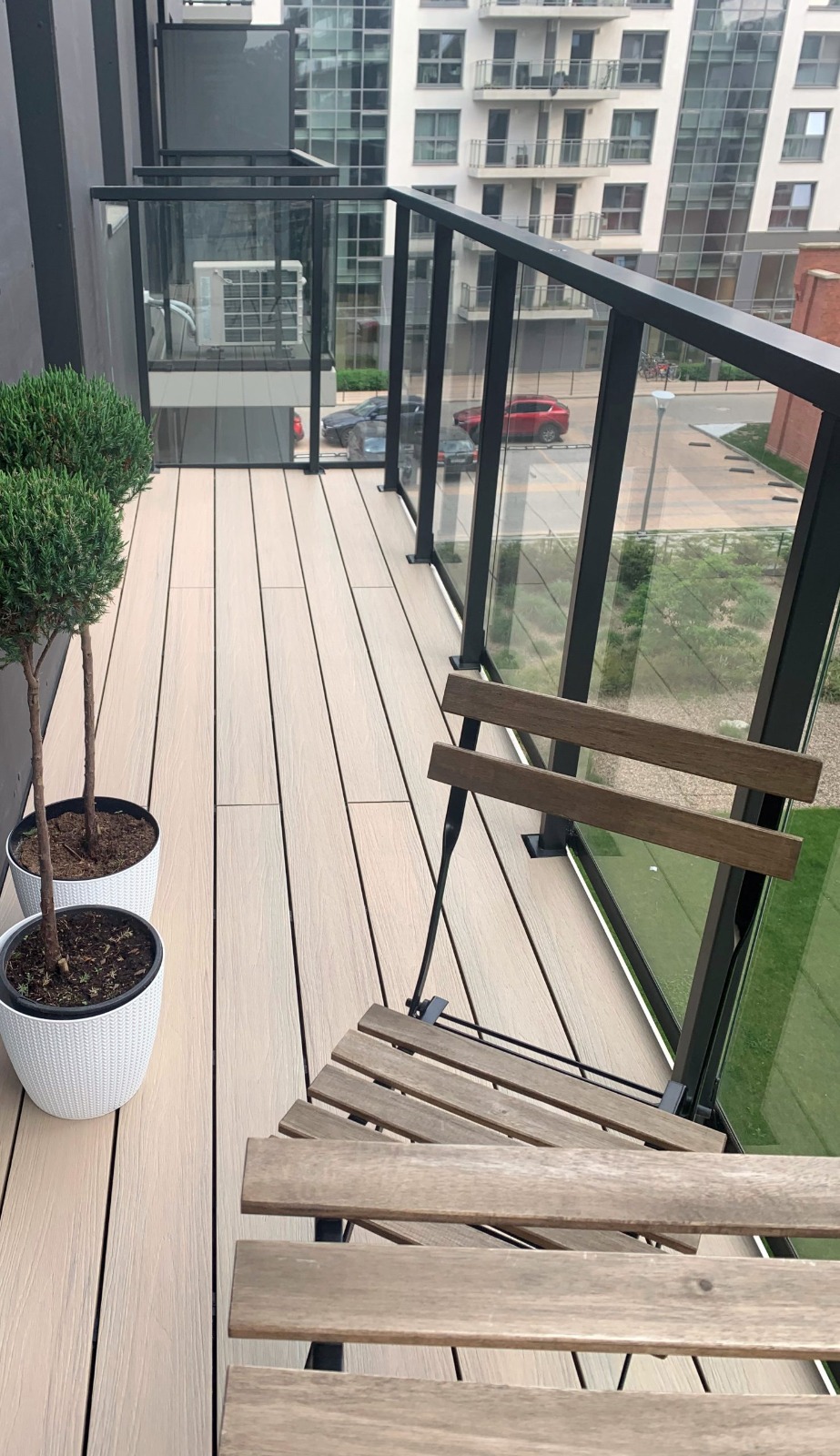 Balkon z deski kompozytowej Ecru Premium