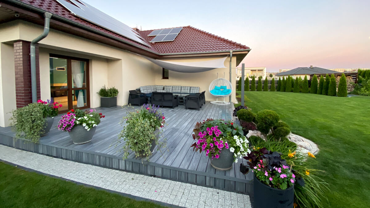 Taras z desek kompozytowych Premium Gray