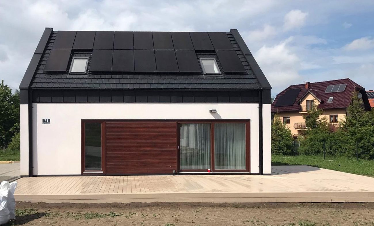 Duży taras z deski kompozytowej Ecru Premium
