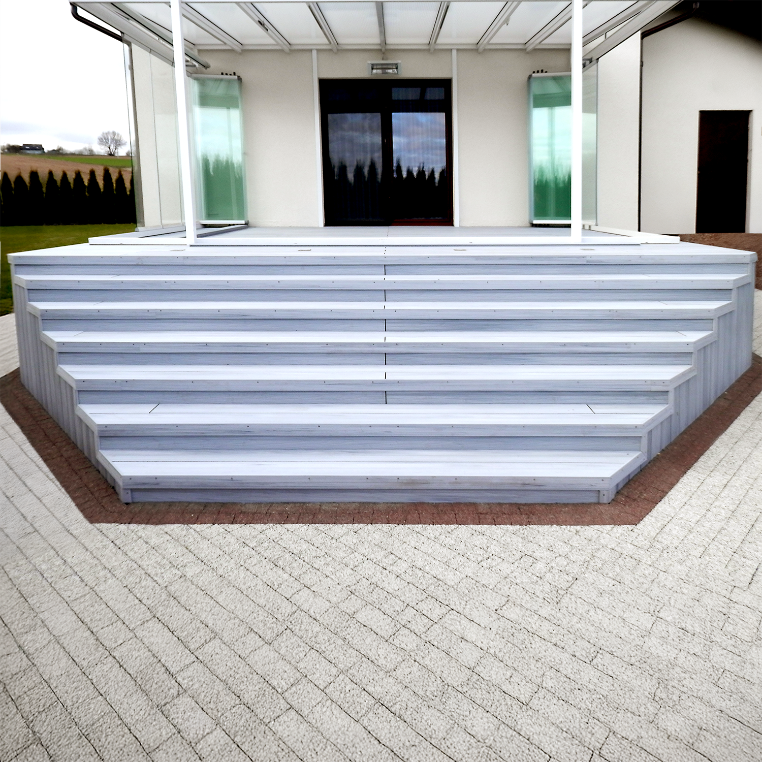 Taras z deski kompozytowej Solid Light Grey – efekt wow