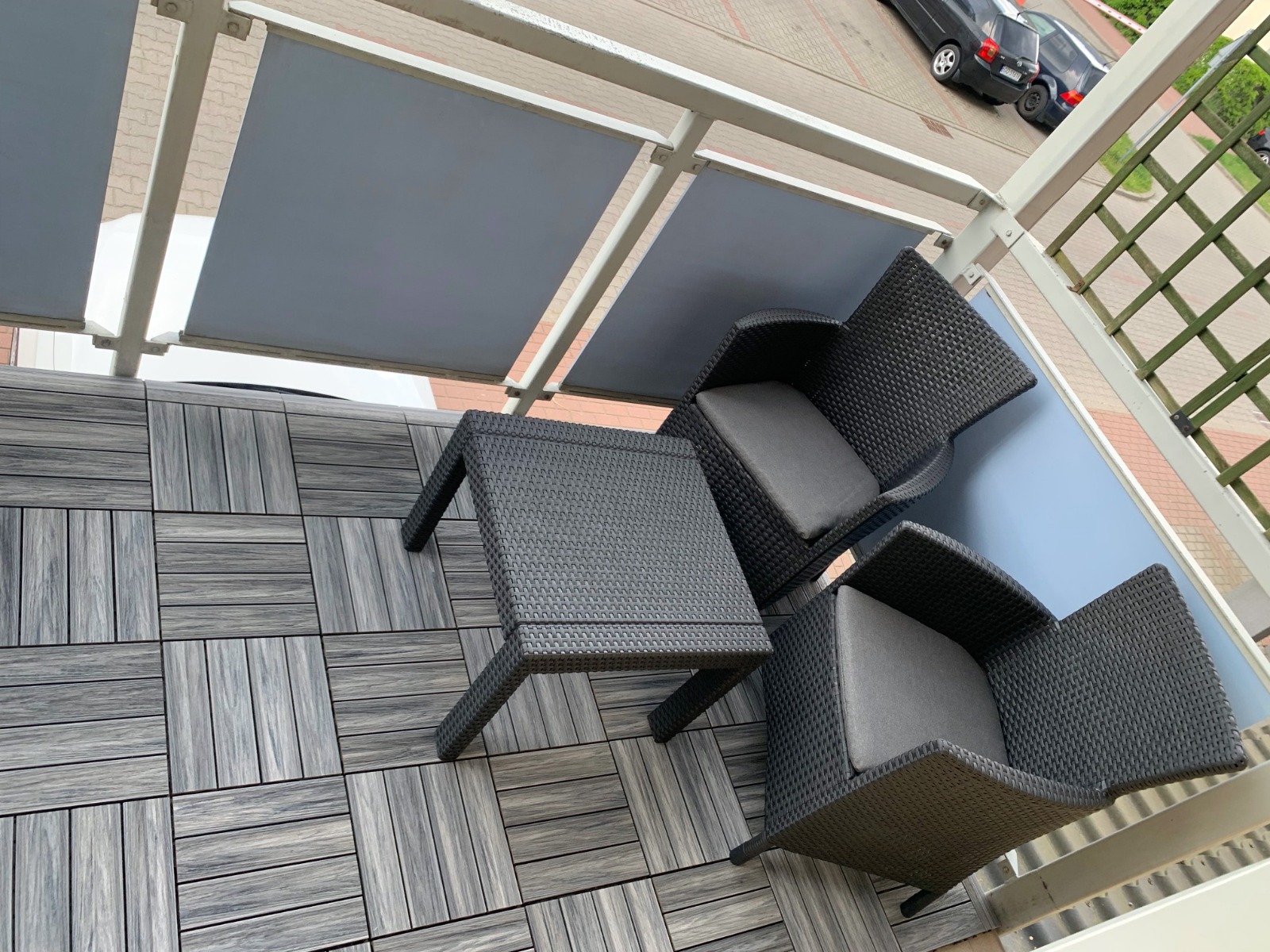 Balkon z podestów tarasowych kompozytowych Premium Gray